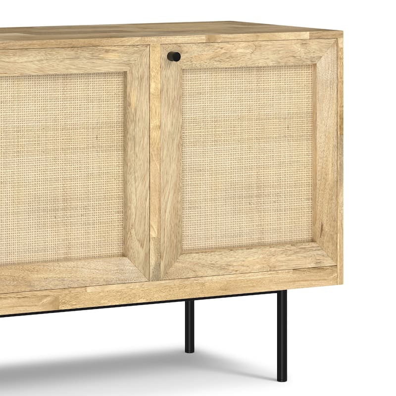 WYNDENHALL Wellspring MANGO WOOD 57 inch Wide Rectangle Modern Sideboard Buffet in Natural - 57 inch Wide