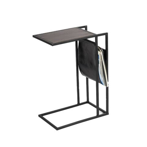 Eva Leather Magazine Table - 25.5" x 18" x 12