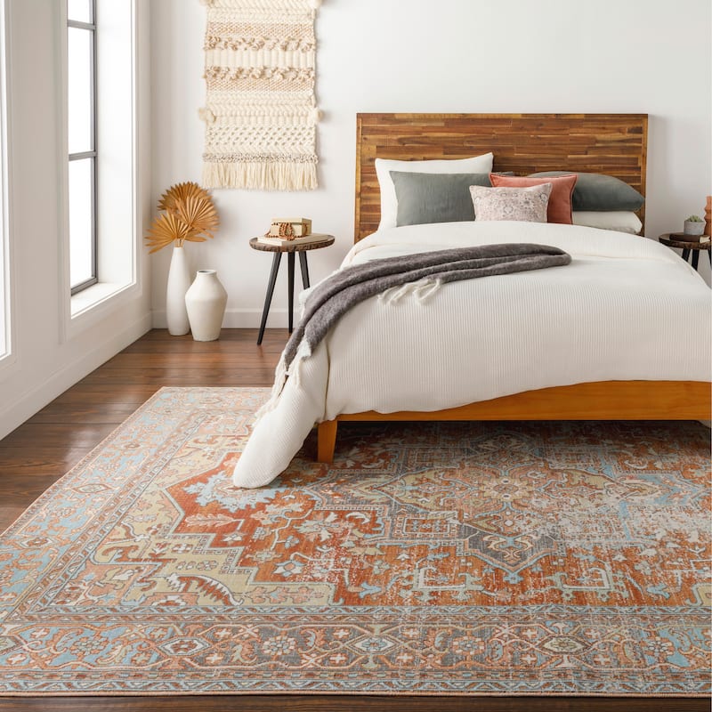Livabliss Dellie Indoor/ Outdoor Traditional Medallion Area Rug