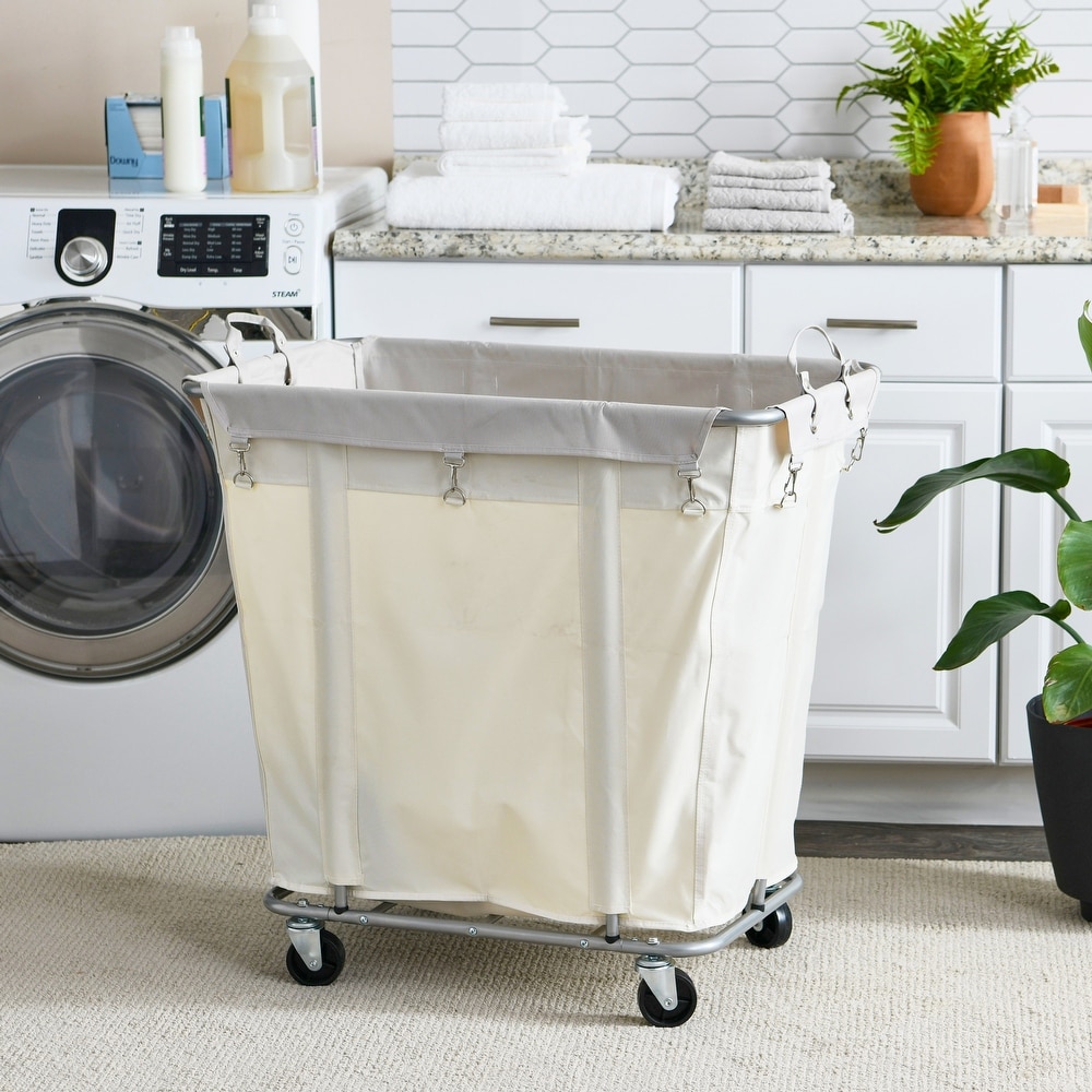 Mainstays Plastic Closet and Laundry Bin with Removable Dividers