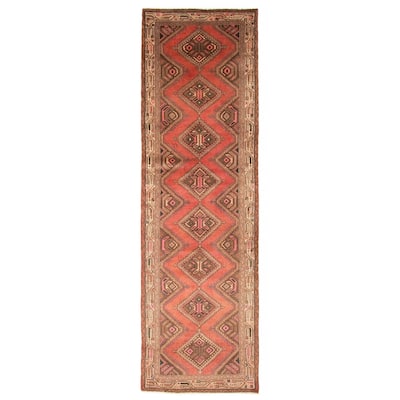 ECARPETGALLERY Hand-knotted Andelz Red Wool Rug - 2'10 x 9'10
