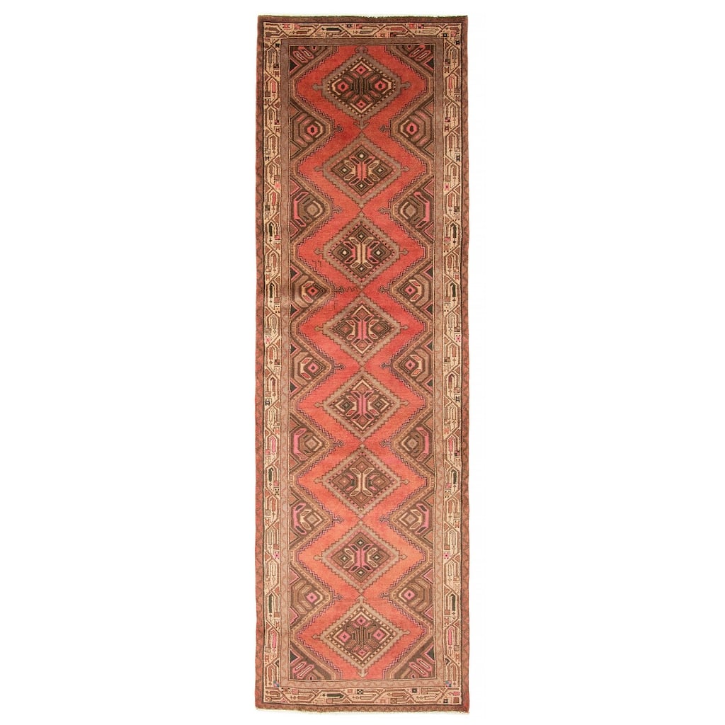 ECARPETGALLERY Hand-knotted Andelz Red Wool Rug - 2'10 x 9'10