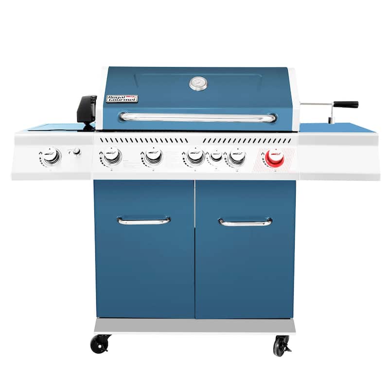 Royal Gourmet GA5403B 5-Burner BBQ Cabinet Style Gas Grill, Blue