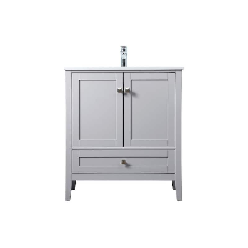 Elegant Lighting VF21130 Hamilton 30" Free Standing Single Basin - Grey