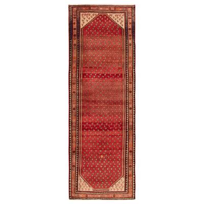 ECARPETGALLERY Hand-knotted Andelz Red Wool Rug - 3'8 x 10'6