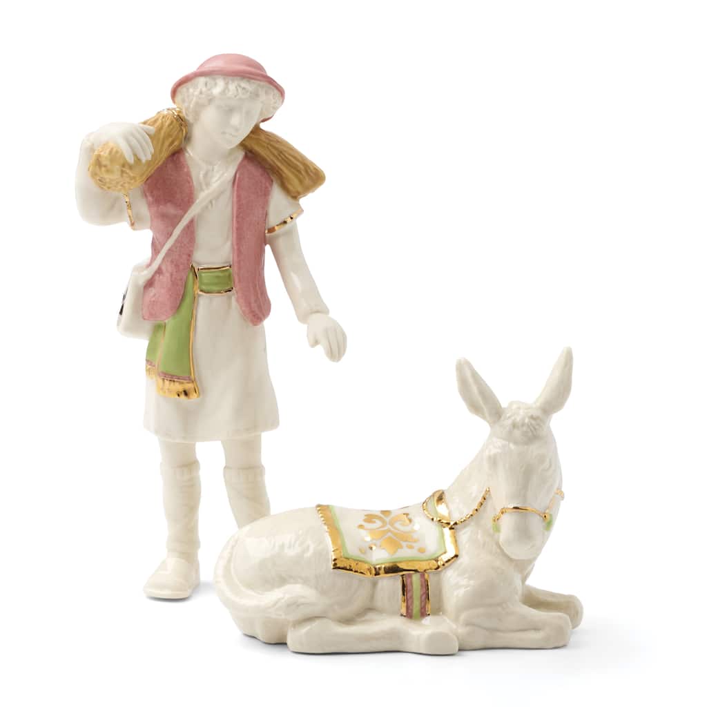 Lenox First Blessing Boy with Donkey Figurine