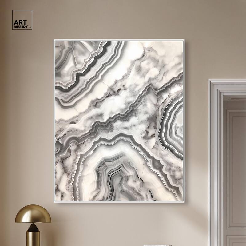 Silvered Sediment Canvas by Art Remedy