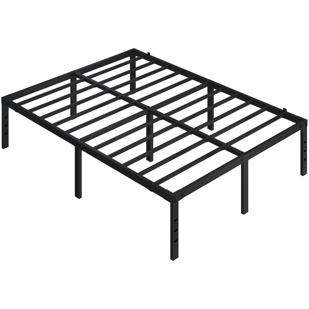 Yaheetech 16.5 Inch Metal Bed Frame with Heavy Duty Steel Slat Support Metal Platform Bed Frame with Underbed Storage