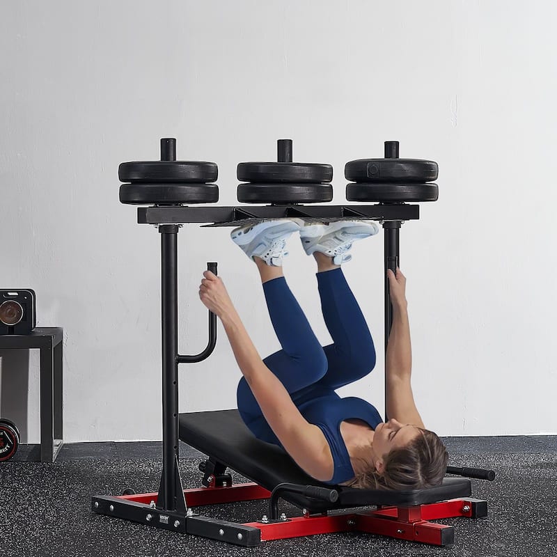 3-Level Adjustable Leg Press Machine for Targeted Lower Body Exercise at Home with Carbon Steel Frame - 50” x 48” x 46”