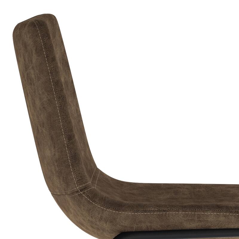 WYNDENHALL Adrienne Mid Century Modern Bar Stool (Set of 2) - 21.53" D x 19.49" W x 39.37"H