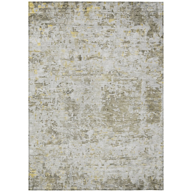 HomeRoots Abstract Transitional Rectangle Outdoor Rug