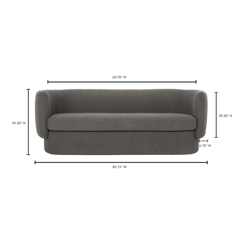 Aurelle Home Modern Fuzzy Upholstered Sofa