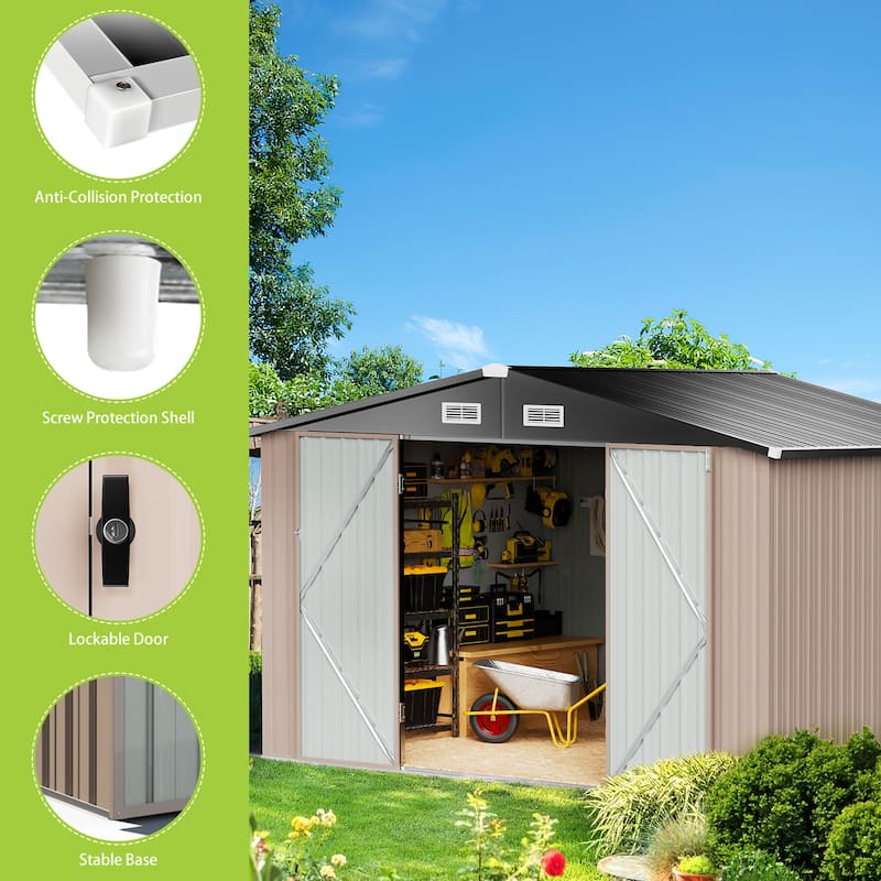 4 x6 / 8 x 10FT Outdoor Storage Sheds