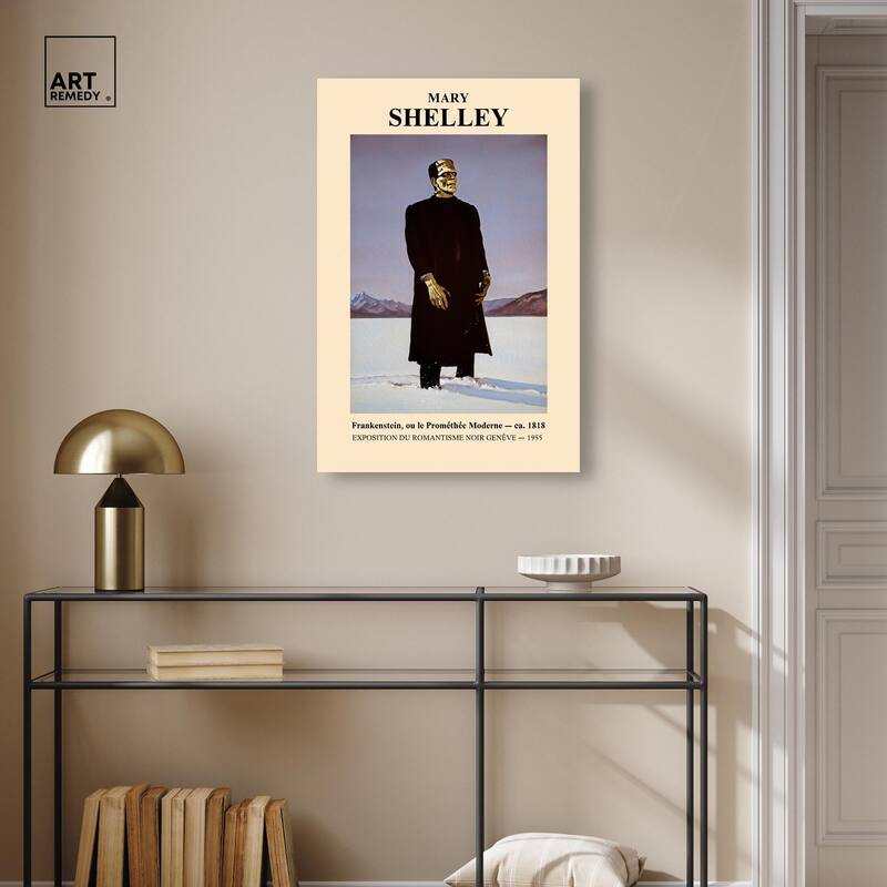 Mary Shelley's Monster Canvas by Art Remedy, Gallery Wrapped
