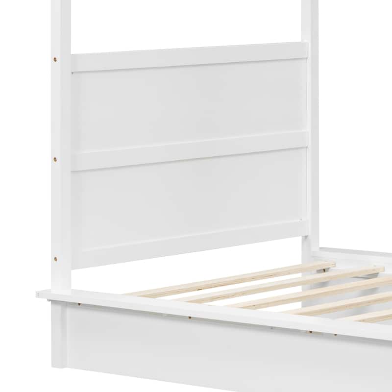 Canopy Platform bed With Support Slats