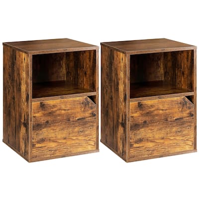 Set of 2 Nightstands Side End Table for Living Room