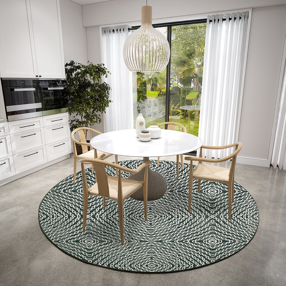 Indoor/ Outdoor Addison Bravado Link Washable Area Rug