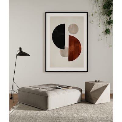 Divani Casa Modern Nolden Modular Grey Fabric Ottoman