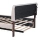 preview thumbnail 6 of 28, Comfortable Upholstered Platform Bed with Smart LED Lights and Extra Trundle