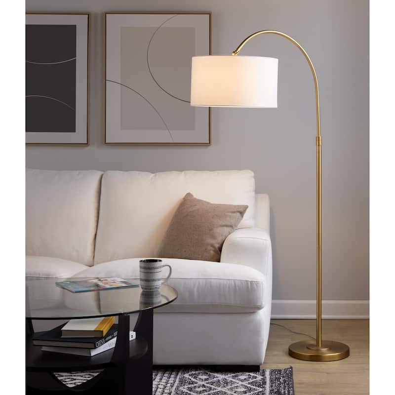 Silver Orchid Isa 63" Metal Reader Floor Lamp
