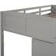 preview thumbnail 15 of 28, Low Twin Size Loft Bed with Cabinets, Shelves and Slide, White