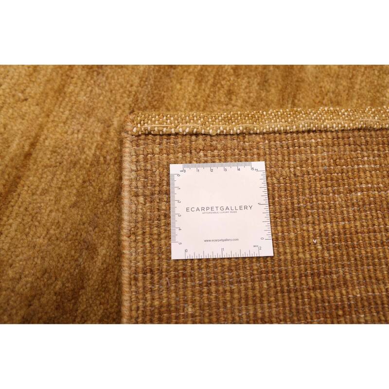 ECARPETGALLERY Hand-knotted Kashkuli Gabbeh Dark Gold Wool Rug - 5'1 x 7'9