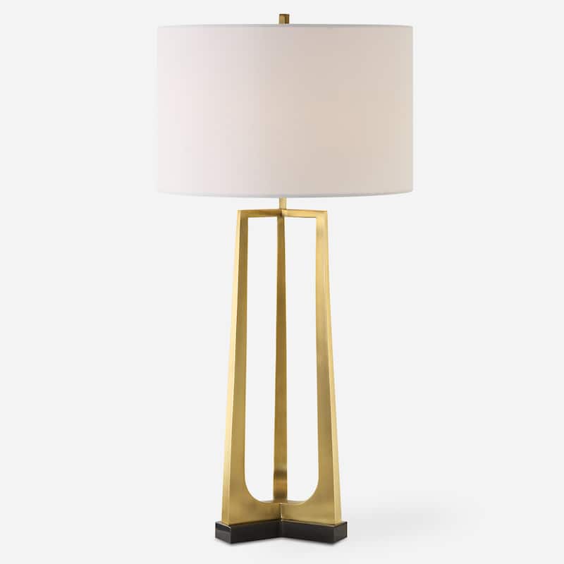 Uttermost Crossroads Brass Table Lamp - 32.5'' H X 16'' W X 16'' D