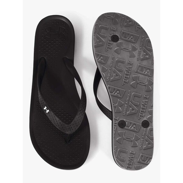 under armour women's black flip flops