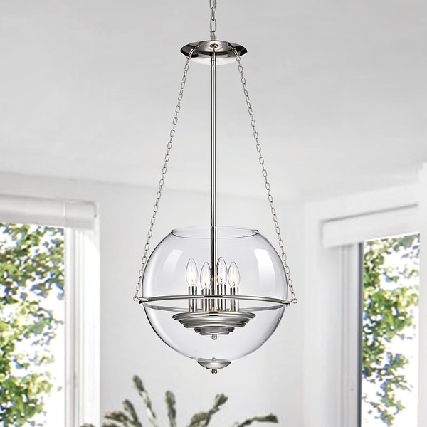 Brushed nickel globe pendant light 2025