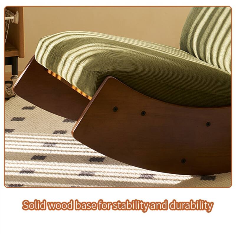 High Quality Comfortable Upholstery Solid Wood Glider Rocking Chair