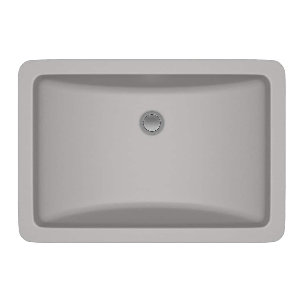 Lexicon 21" Dual Mount Quartz Platinum Composite Rectangle Vanity Bathroom Sink in Galaxy Concrete LP-V214-C