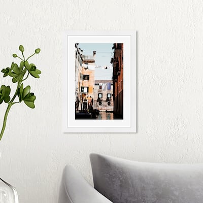 Wynwood Studio 'Cannaregio Alley' Cities and Skylines Wall Art Framed Print European Cities - Brown, Blue