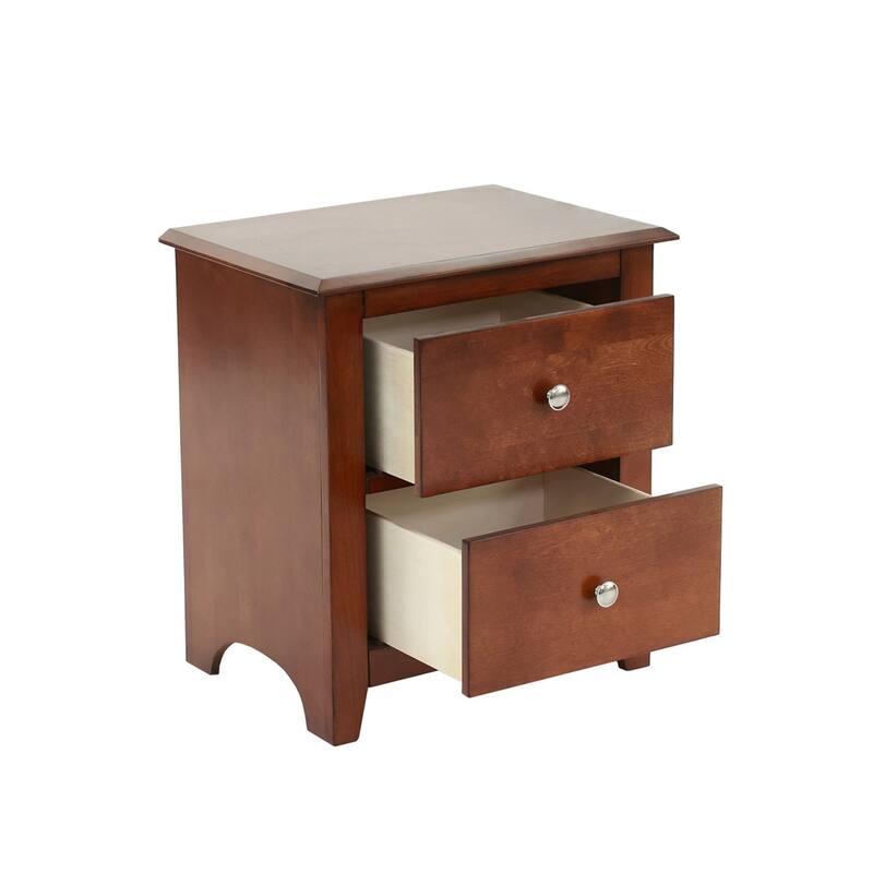 Selma Nightstand With 2 Drawers Storage - Cherry