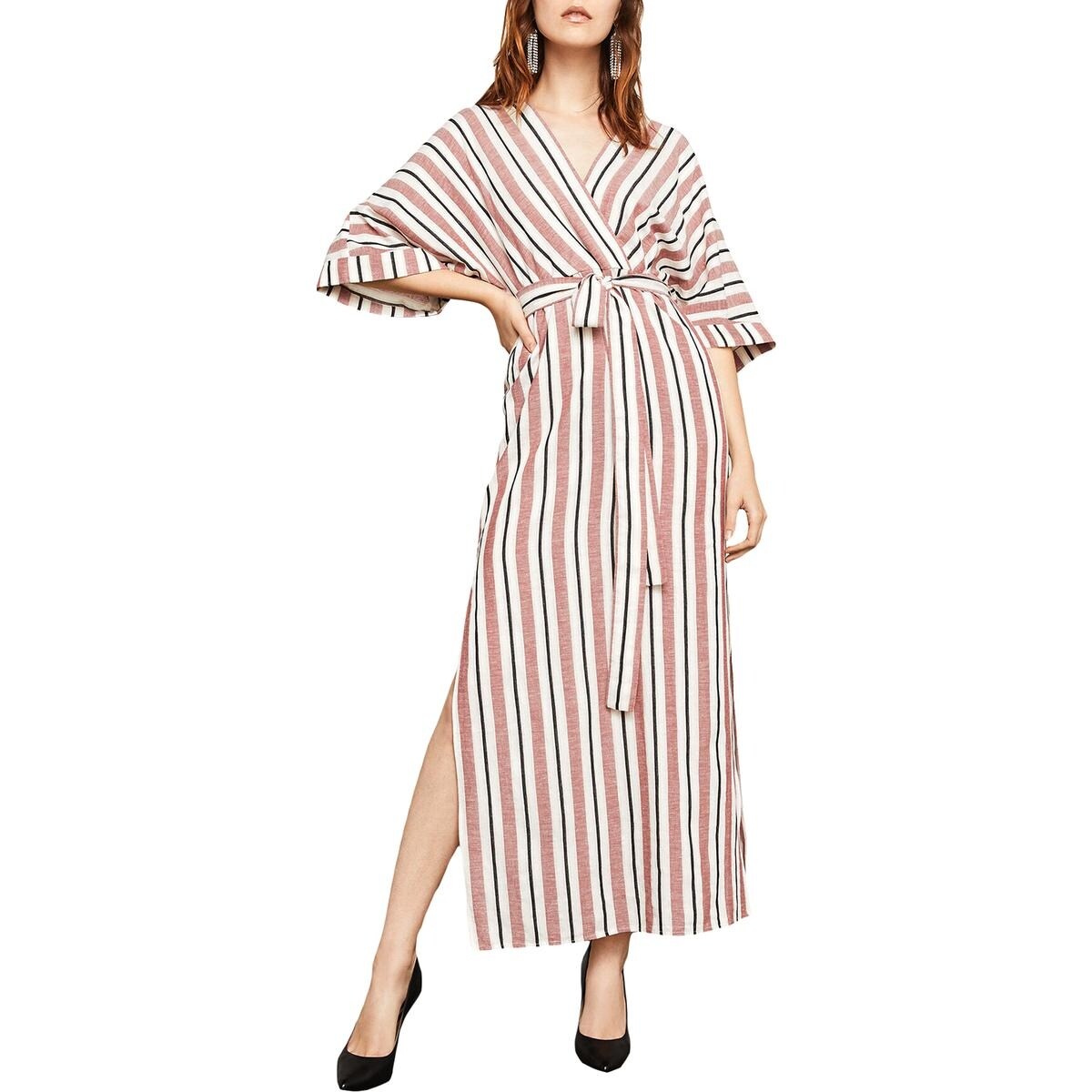 bcbg striped maxi dress