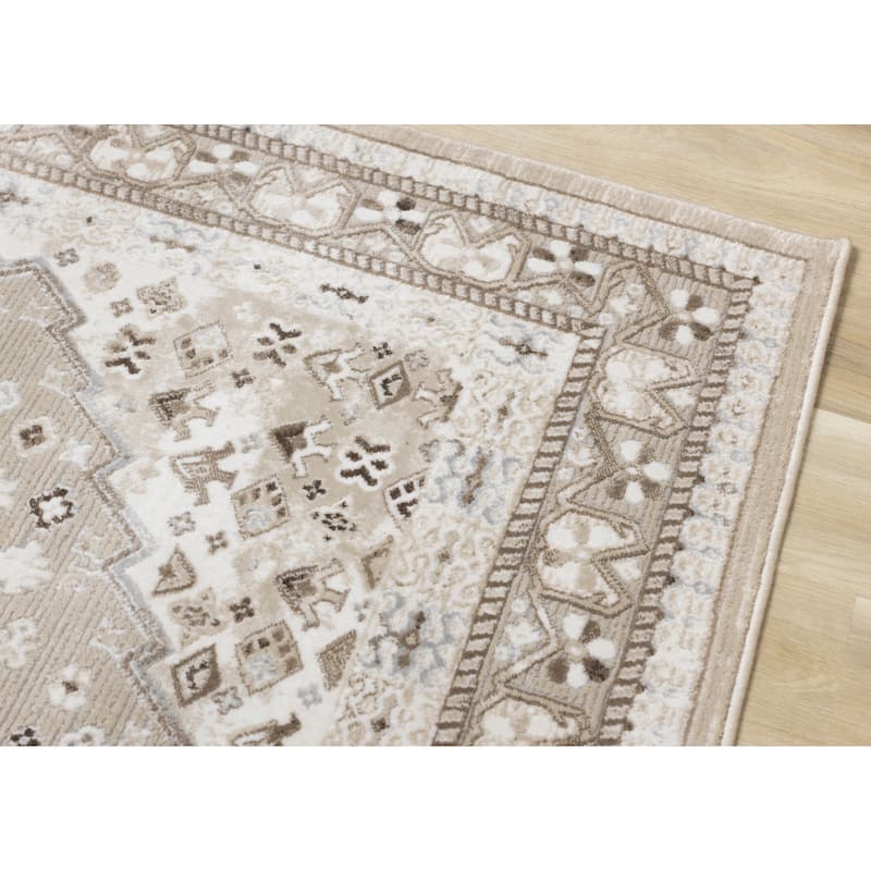 London Collection - Beige/Cream Traditional Area Rug