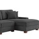 preview thumbnail 109 of 132, 118" W Corduroy L-shape Modular Sectional Sofa with Pillows