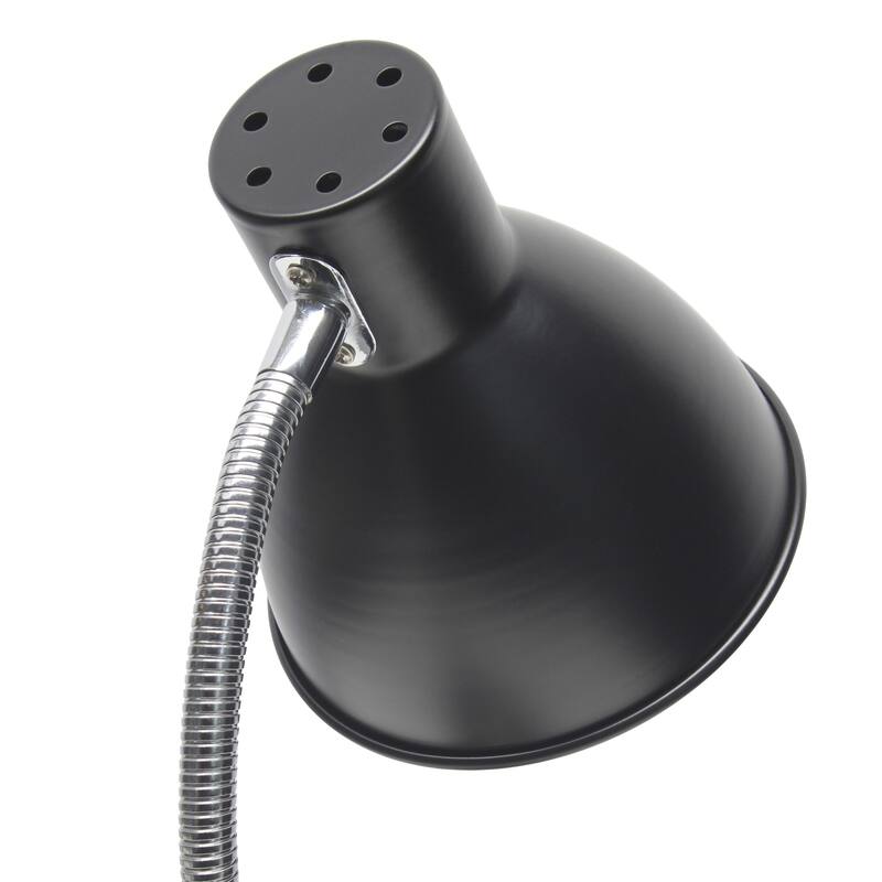 Gooseneck Desk Lamp with Adjustment Shade - 16.25" - Black