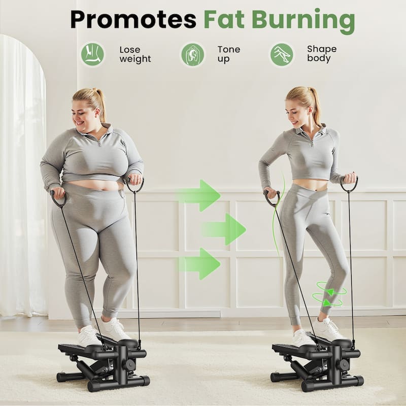 Home stepper machine, twist the stepper and resistance band