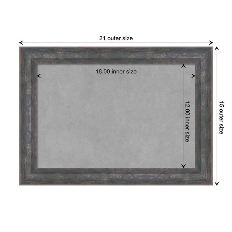 Amanti Art Angled Metallic Rainbow Framed Magnetic Board - Board Size 18x12