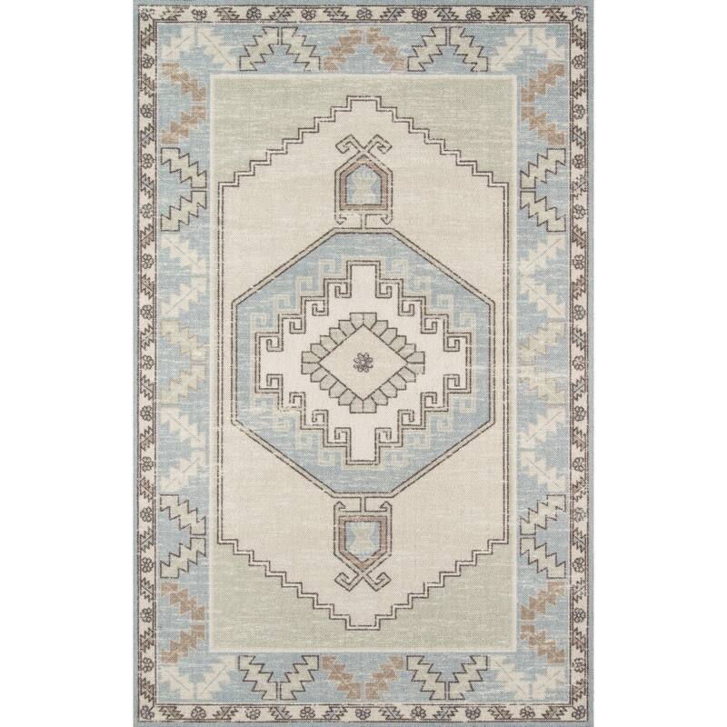 Momeni Anatolia Wool and Nylon Traditional Medallion Area Rug