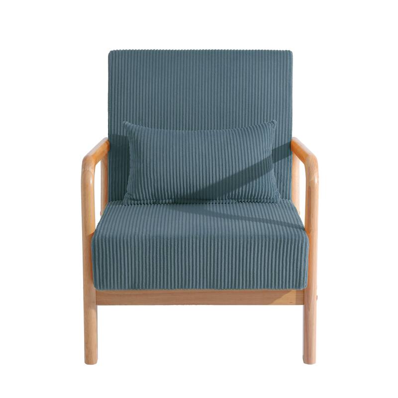 2 Set Upholstered Lounge Arm Chair with Pillow - Set of 2