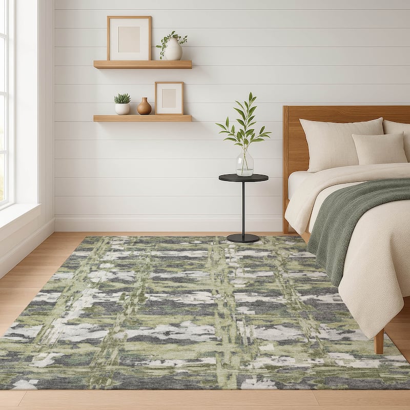 Machine Washable Indoor/ Outdoor Casual Fowler Chantille Rug