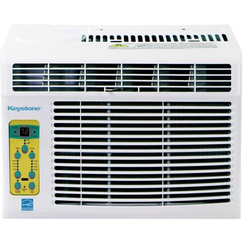 Keystone 8,000 BTU Window-Mounted Air Conditioner with Follow Me LCD Remote Control
