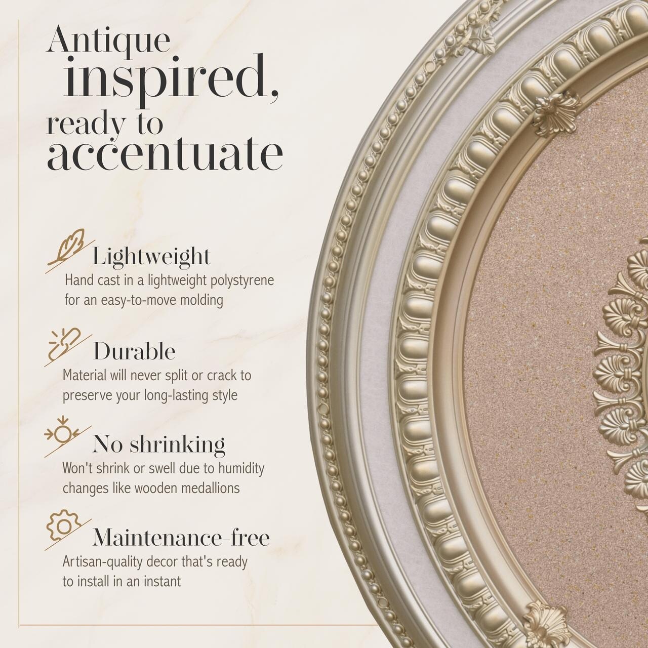 how to install gold ceiling medallions