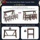 preview thumbnail 22 of 20, Home Kitchen Dining Bar Table Set with 3 Padded Stools Multi-Functional Solid Wood Breakfast Nook with USB Ports & Power Strip