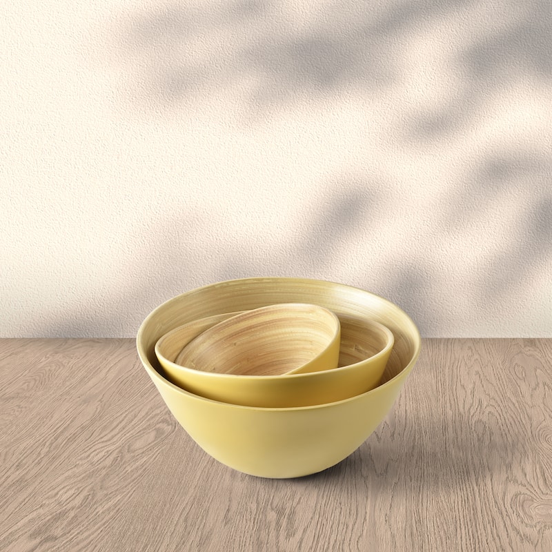 Tropics Bamboo 3 Piece Bowl Set