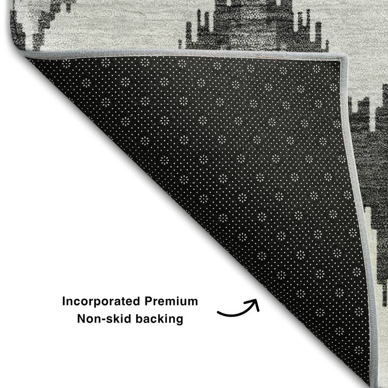 Premium Washable Super Soft Modern Ikat Mayfield Rug