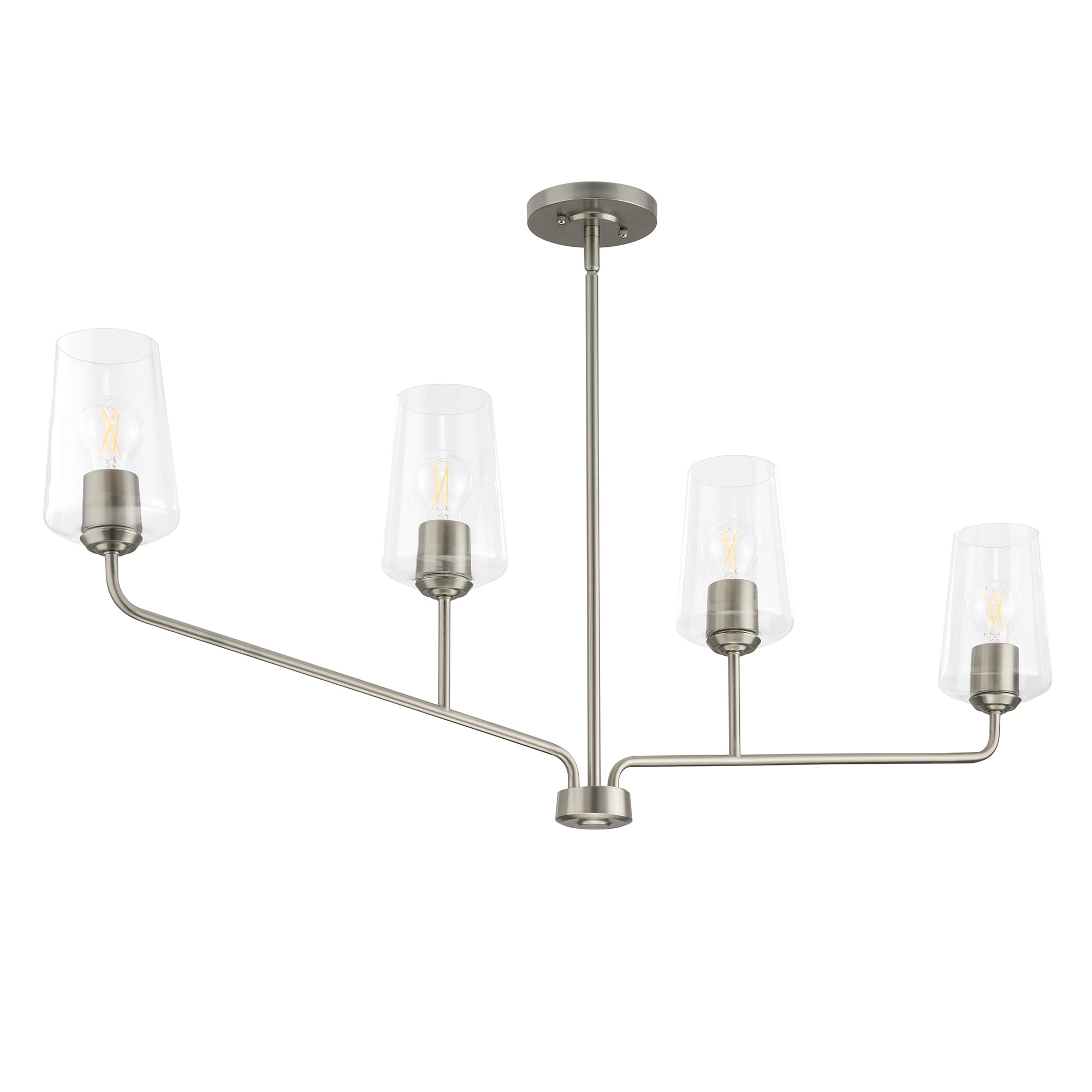 Celino Four-Light Linear Chandelier with Clear Glass - 22
