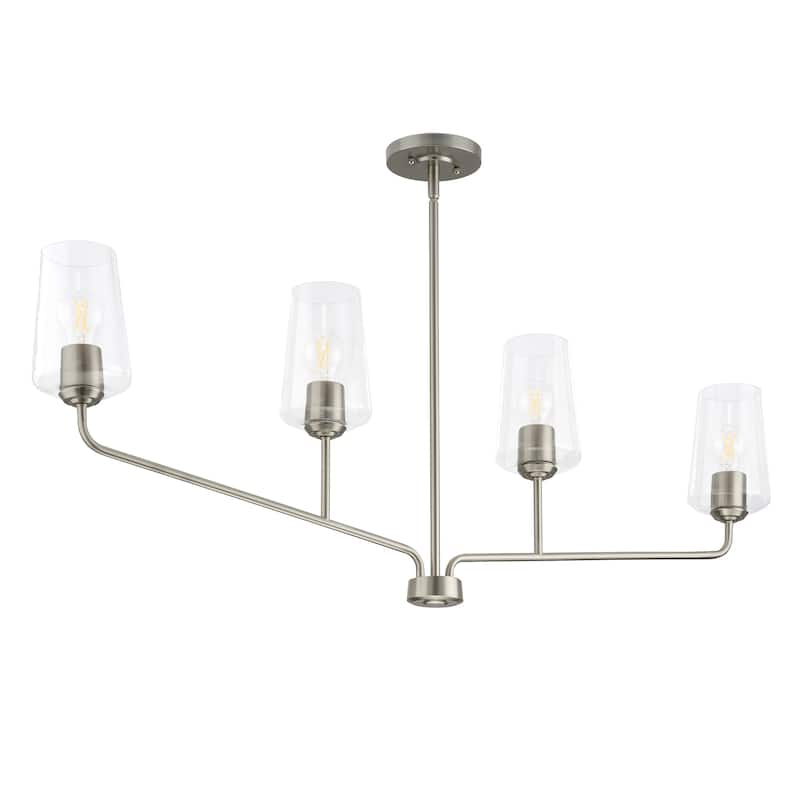 Celino Four-Light Linear Chandelier with Clear Glass - 22