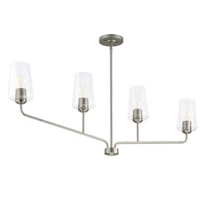 Celino Four-Light Linear Chandelier with Clear Glass - 22